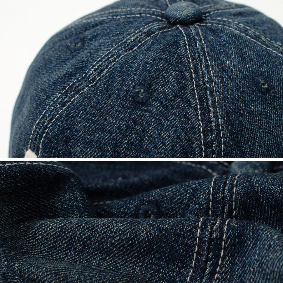 HIGHER / Selvage denim cap with initials badge