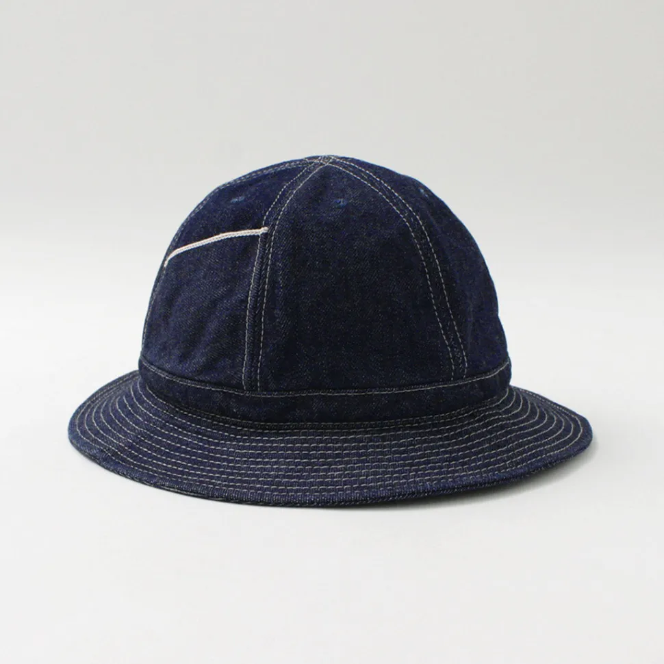 HIGHER / Selvage Denim Panel 6 Hat - Onewashed