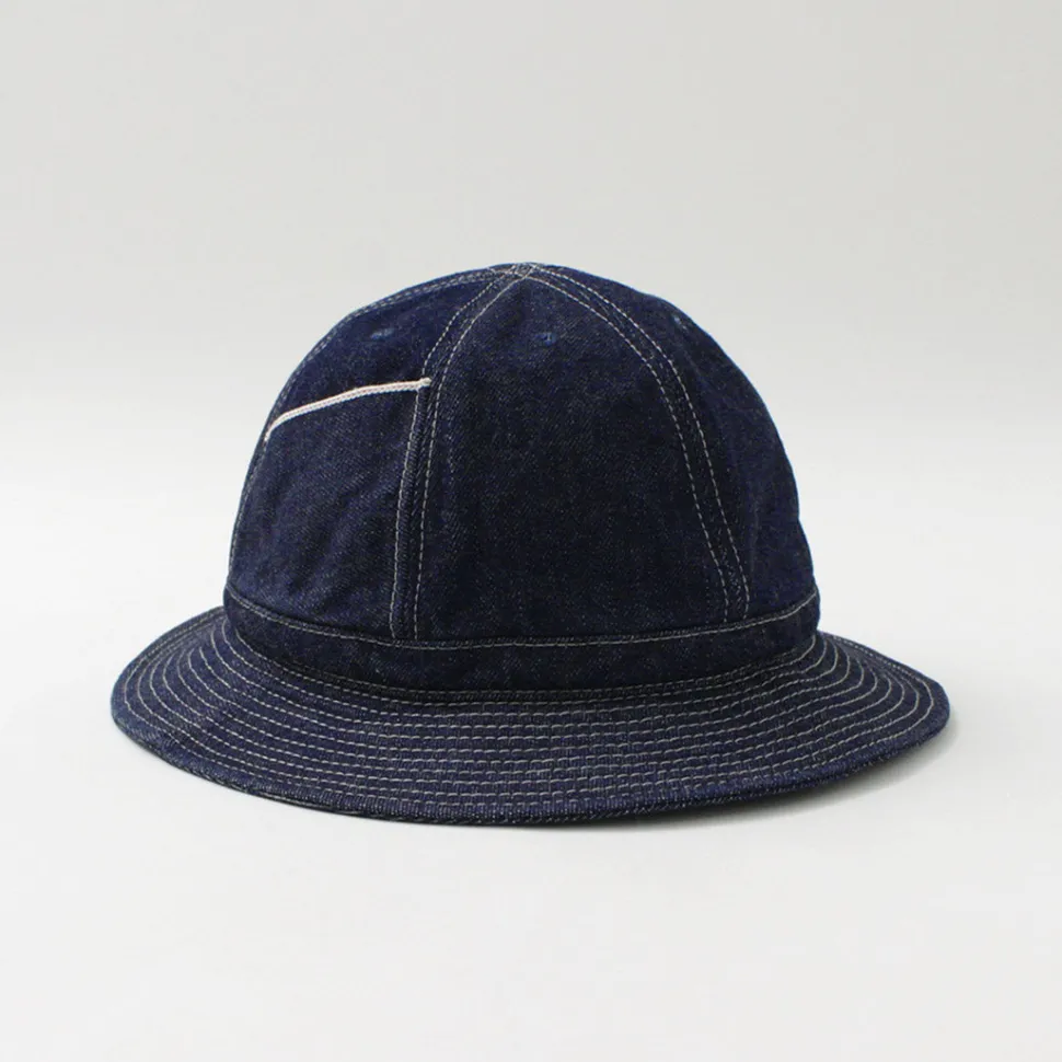 HIGHER / Selvage Denim Panel 6 Hat - Onewashed