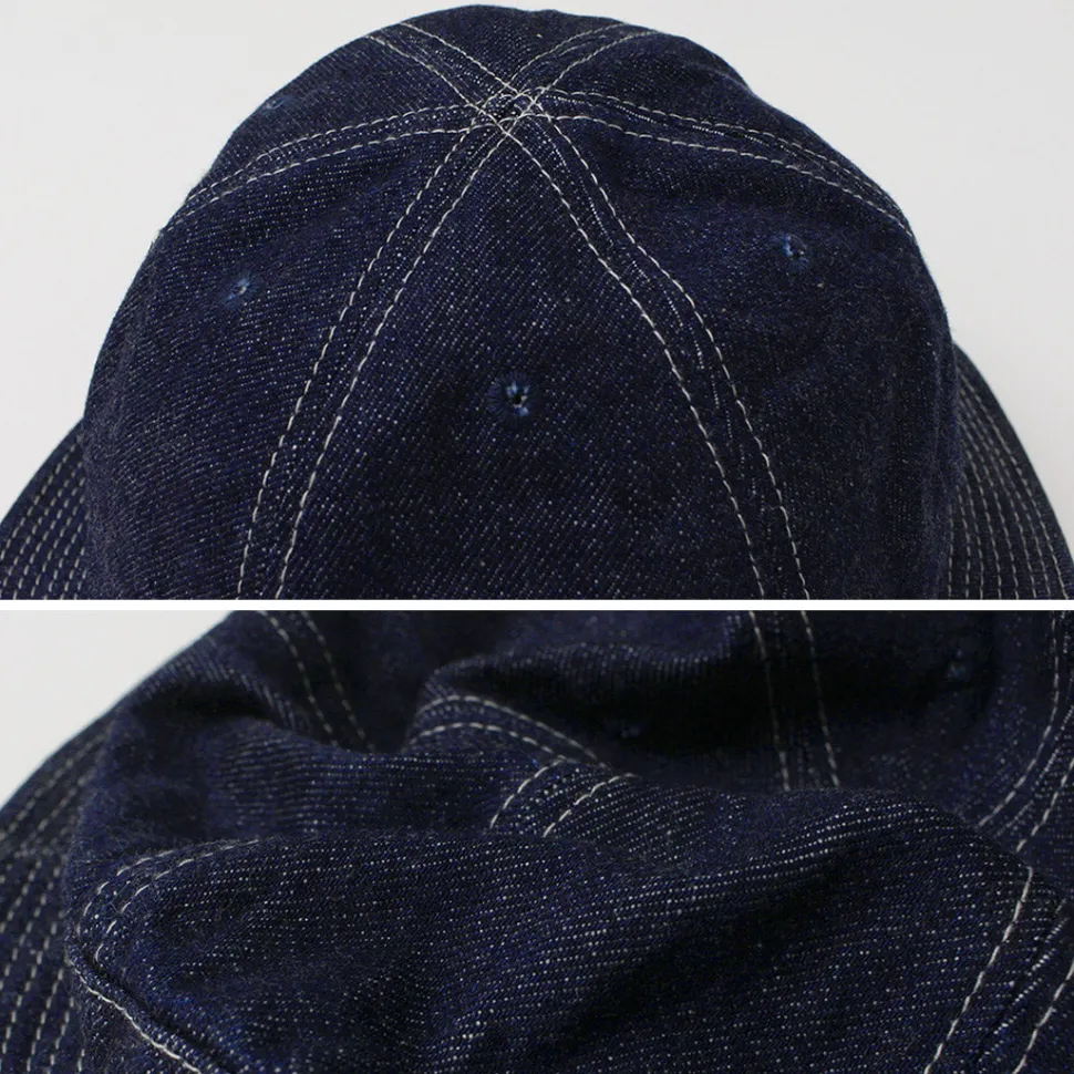 HIGHER / Selvage Denim Panel 6 Hat - Onewashed