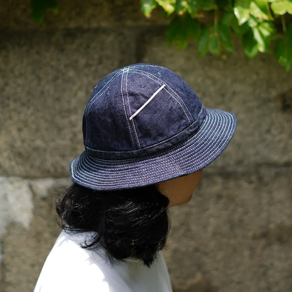 HIGHER / Selvage Denim Panel 6 Hat - Onewashed