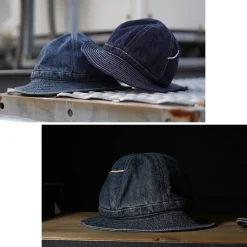 HIGHER / Selvage Denim Panel 6 Hat - Used finish