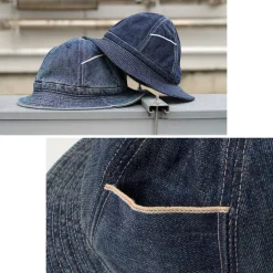 HIGHER / Selvage Denim Panel 6 Hat - Used finish