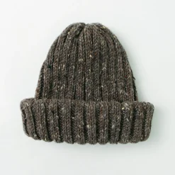 HIGHLAND 2000 / BW nep wool 2ÁE bobby cap (double turn-up)
