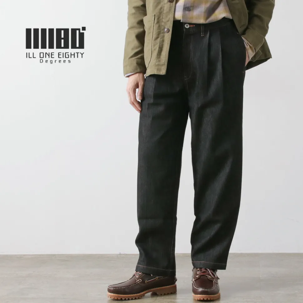 ILL ONE EIGHTY / Denim 2-tuck pants