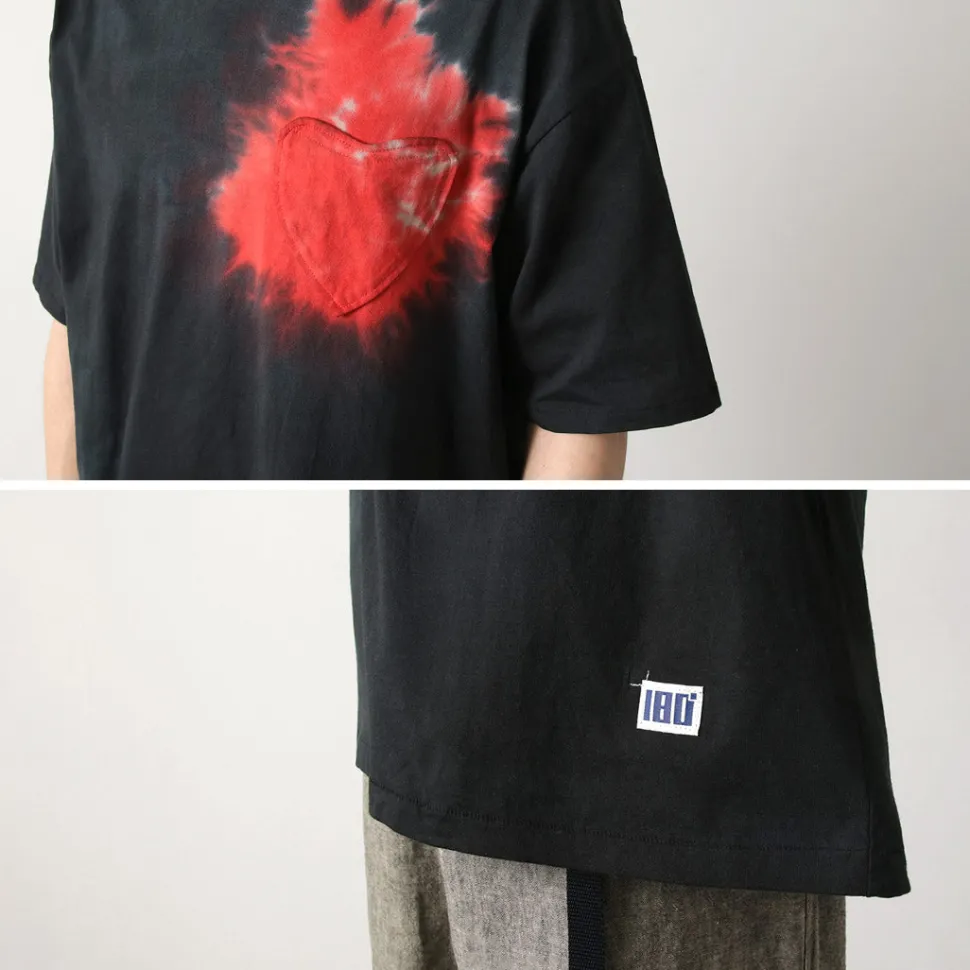 ILL ONE EIGHTY / Tie Dye Heart Pocket Short Sleeve T-Shirt