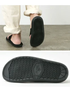 ISLAND SLIPPER / Wide strap thong leather sandal