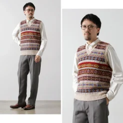 JAMIESONS / Fair Isle V-neck Vest