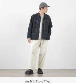 JAPAN BLUE JEANS / Cotton Linen Denim Faux Army Pullover Jacket