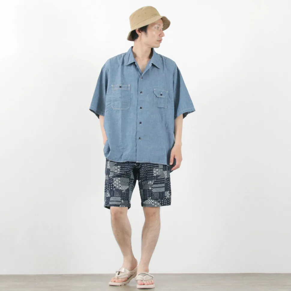 JAPAN BLUE JEANS / Indigo quilted coat Style Sweatshirt Shorts