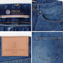 JAPAN BLUE JEANS / J504 Circle Loose 12.5oz African Cotton Selvic Used Wash