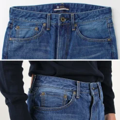 JAPAN BLUE JEANS / J504 Circle Loose 12.5oz African Cotton Selvic Used Wash