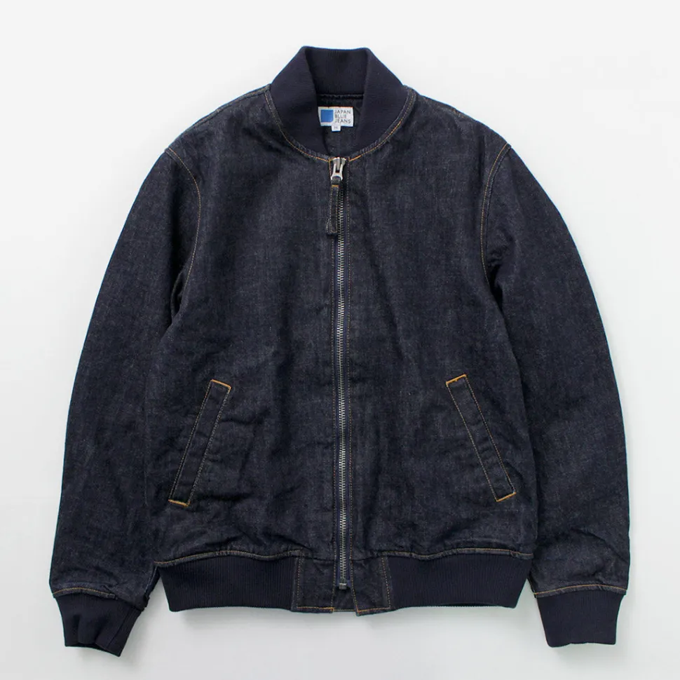 JAPAN BLUE JEANS / 13.5oz Crunch Denim Bomber Jacket