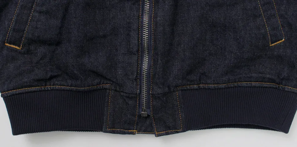 JAPAN BLUE JEANS / 13.5oz Crunch Denim Bomber Jacket