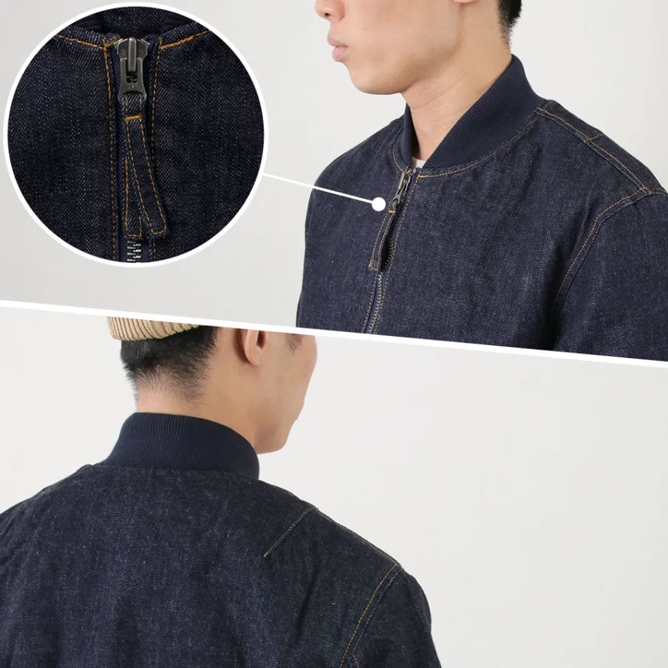 JAPAN BLUE JEANS / 13.5oz Crunch Denim Bomber Jacket