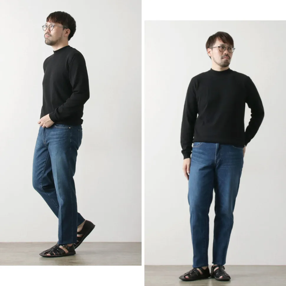 JAPAN BLUE JEANS / 12oz Stretch Center Crease 5P Denim Used Processing