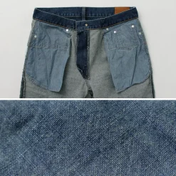 JAPAN BLUE JEANS / 12oz Stretch Center Crease 5P Denim Used Processing