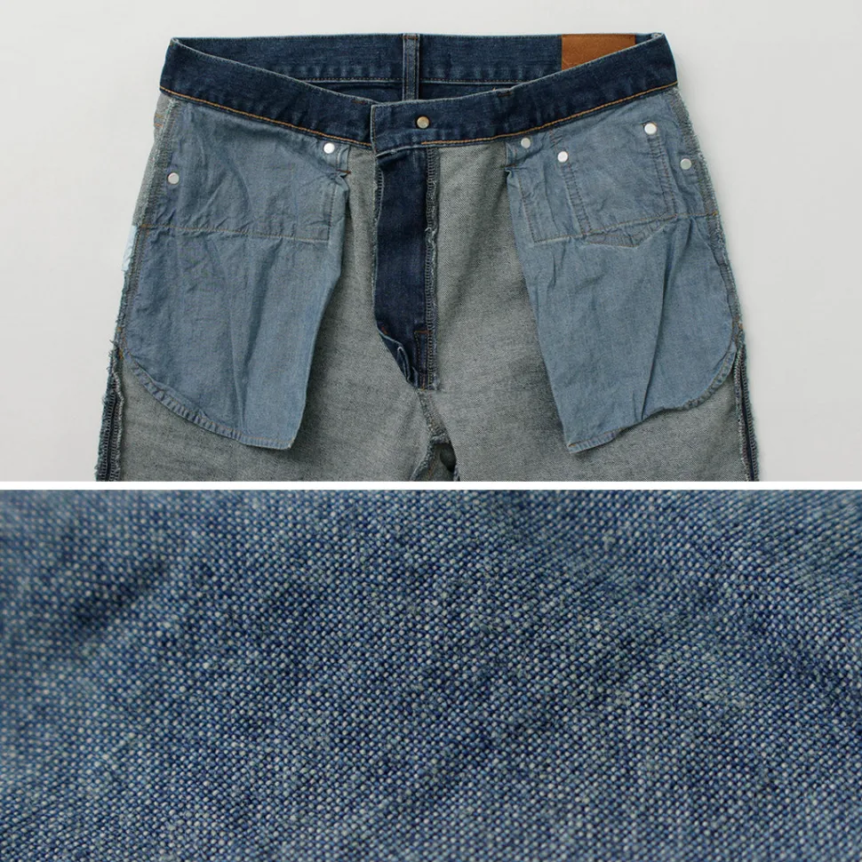 JAPAN BLUE JEANS / 12oz Stretch Center Crease 5P Denim Used Processing