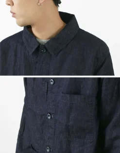 JAPAN BLUE JEANS / RJB7070 Summer French Coverall Jacket Cotton Linen Denim