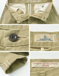JAPAN BLUE JEANS / RJB802012oz selvedge chino 1-tuck wide trousers