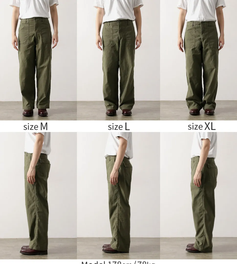 JAPAN BLUE JEANS / Wide Baker Pants Sulphur-dyed Back Satin