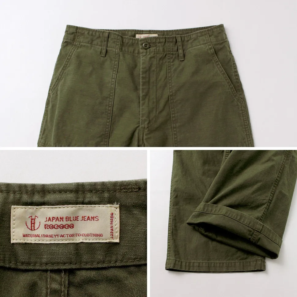 JAPAN BLUE JEANS / Wide Baker Pants Sulphur-dyed Back Satin