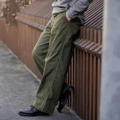 JAPAN BLUE JEANS / Wide Baker Pants Sulphur-dyed Back Satin