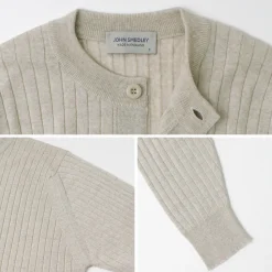 JOHN SMEDLEY / A4713 30G Henry Neck Ribbed Sweater