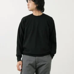 JOHN SMEDLEY / Merino Wool 24 Gauge Crew Neck Knit