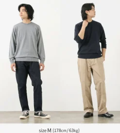 JOHN SMEDLEY / Merino Wool 24 Gauge Crew Neck Knit