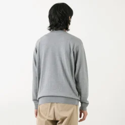 JOHN SMEDLEY / Merino Wool 24 Gauge Mock Neck Knit