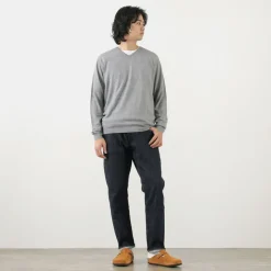 JOHN SMEDLEY / Merino Wool 30 Gauge 30 Gauge V-Neck Knit MODERN FIT