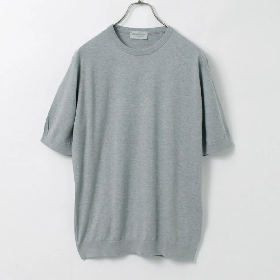 JOHN SMEDLEY / Sea Island Cotton 30 Gauge Crew Neck Knit