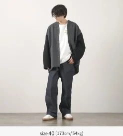 KELEN / Collarless Egg Jacket