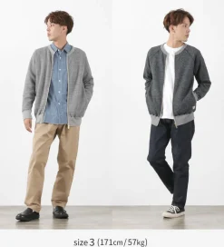 KEPANI / Crew Neck Full Zip Sweat Jacket