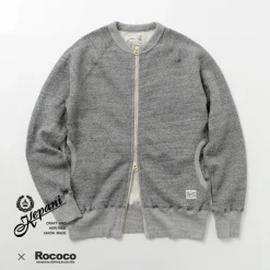 KEPANI / Crew Neck Full Zip Sweat Jacket