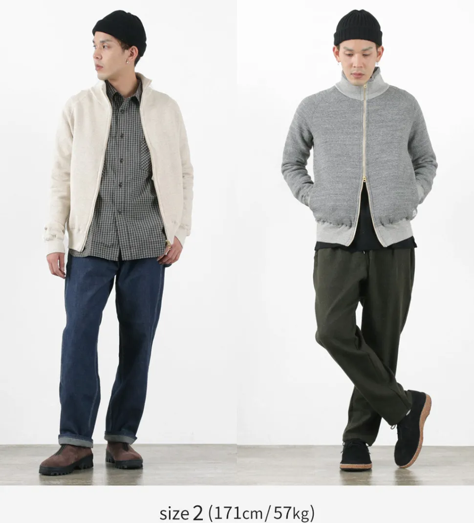 KEPANI / Great Smoky Raffybrushed-lining stand neck sweatshirt jacket