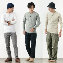 KEPANI / Henley neck long sleeve tee
