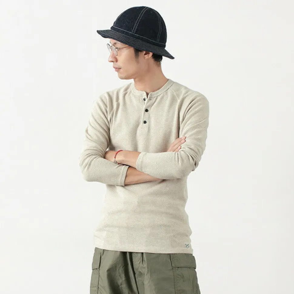 KEPANI / Henley neck long sleeve tee