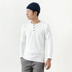 KEPANI / Henley neck long sleeve tee