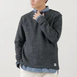 KEPANI / Raffy brushed lining Boat Neck Sweatshirt Basque Shirt