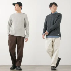 KEPANI / Raffy brushed lining Boat Neck Sweatshirt Basque Shirt