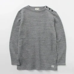 KEPANI / Raffy brushed lining Boat Neck Sweatshirt Basque Shirt