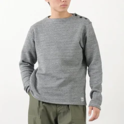 KEPANI / Raffy brushed lining Boat Neck Sweatshirt Basque Shirt