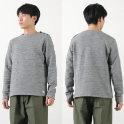 KEPANI / Raffy brushed lining Boat Neck Sweatshirt Basque Shirt