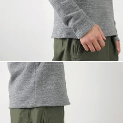 KEPANI / Raffy brushed lining Boat Neck Sweatshirt Basque Shirt