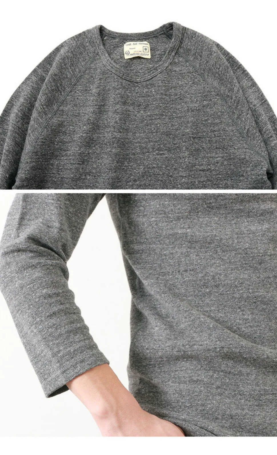KEPANI / Raffy Spun Milled 7/10 Sleeve T-Shirt