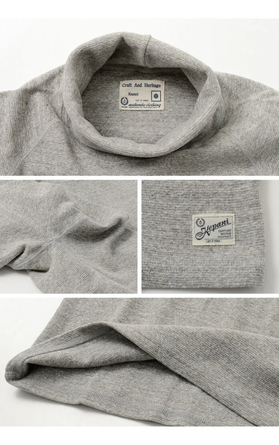 KEPANI / Raffy Stretch Fleece Turtleneck Long Sleeve Tee