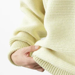 KERRY WOOLLEN MILLS / 5 Gauge 2 Ply Pearl Stitch Drop Shoulder Crew Neck Knit