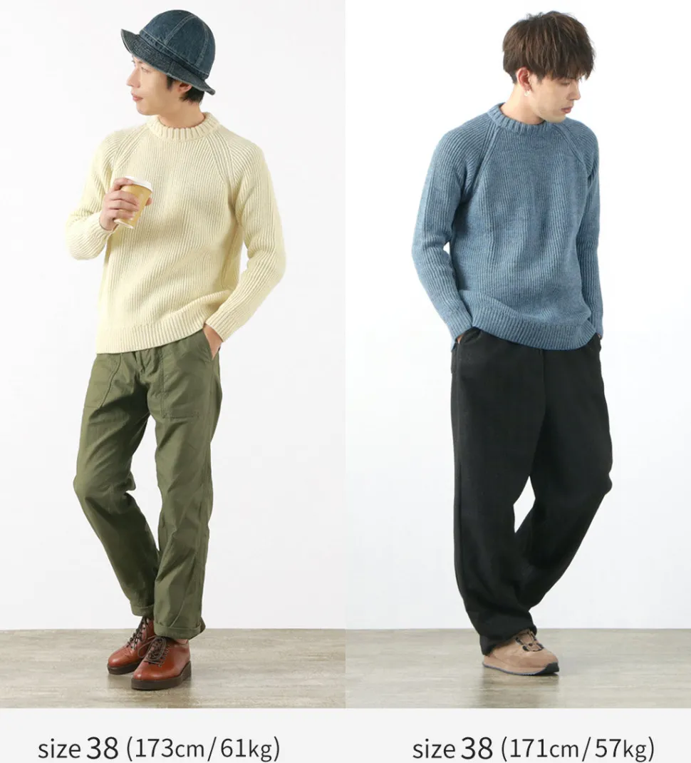 KERRY WOOLLEN MILLS / 7G 1PLY fisherman rib crew neck knit